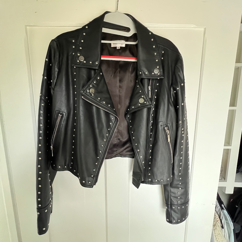 Black, Vegan Biker Jacket
